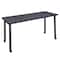 Regency Kee Mobile Tables, 72 W, 24 L, 29 H, Wood, Metal Top, Grey MTC7224GYBK - alternate 1